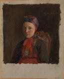 Portrait of Ingeborg Anderdatter Gulsvig by Adolph Tidemand — hand-painted portrait oil painting reproduction on canvas