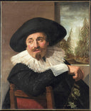Portrait of Isaak Abrahamsz Massa by Frans Hals — male oil painting wall art, Baroque