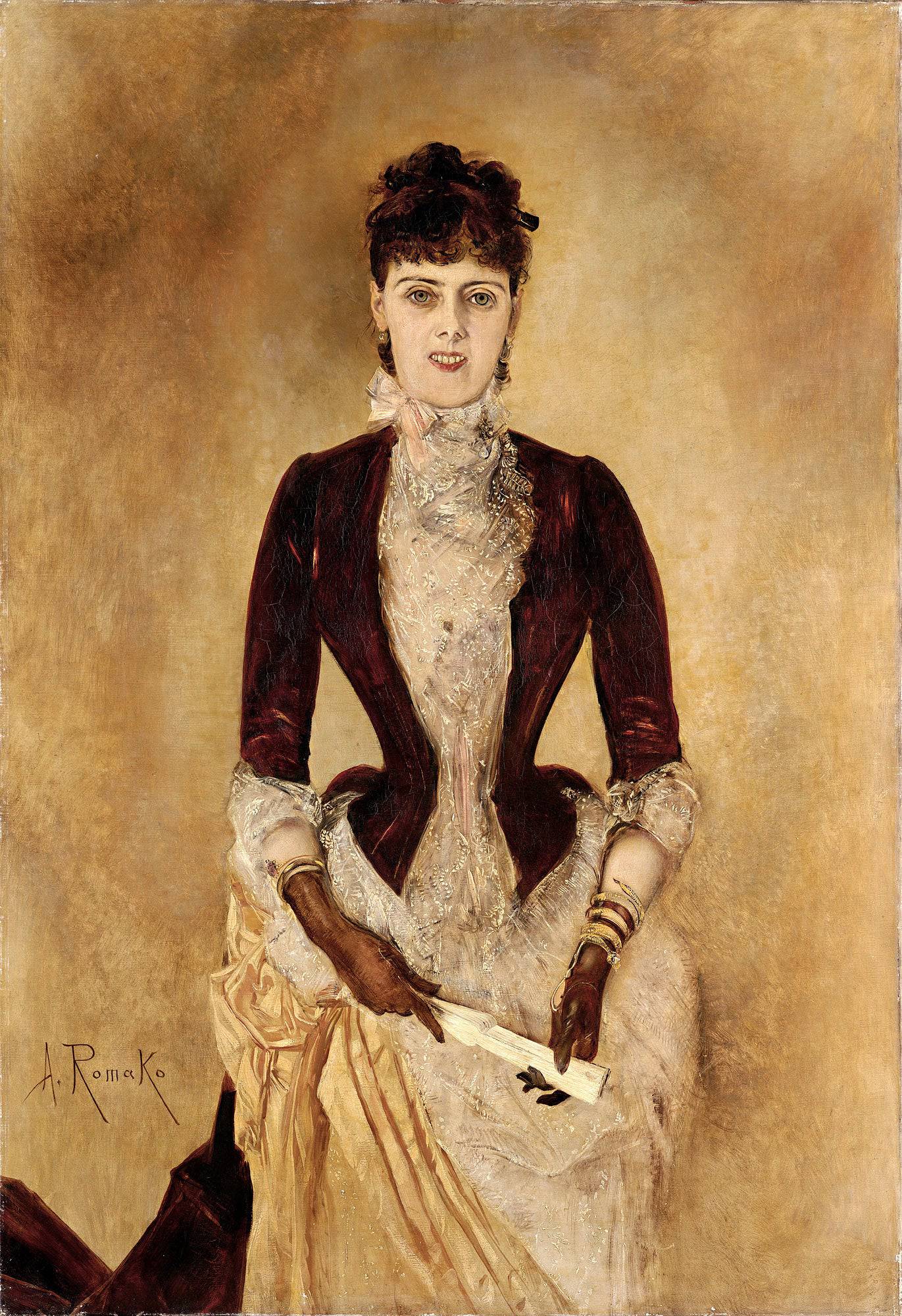 Portrait of Isabella Reisser - Anton Romako