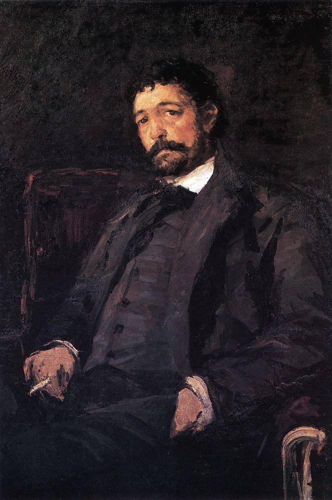 Portrait of Italian singer Angelo Masini - Konstantin Korovin