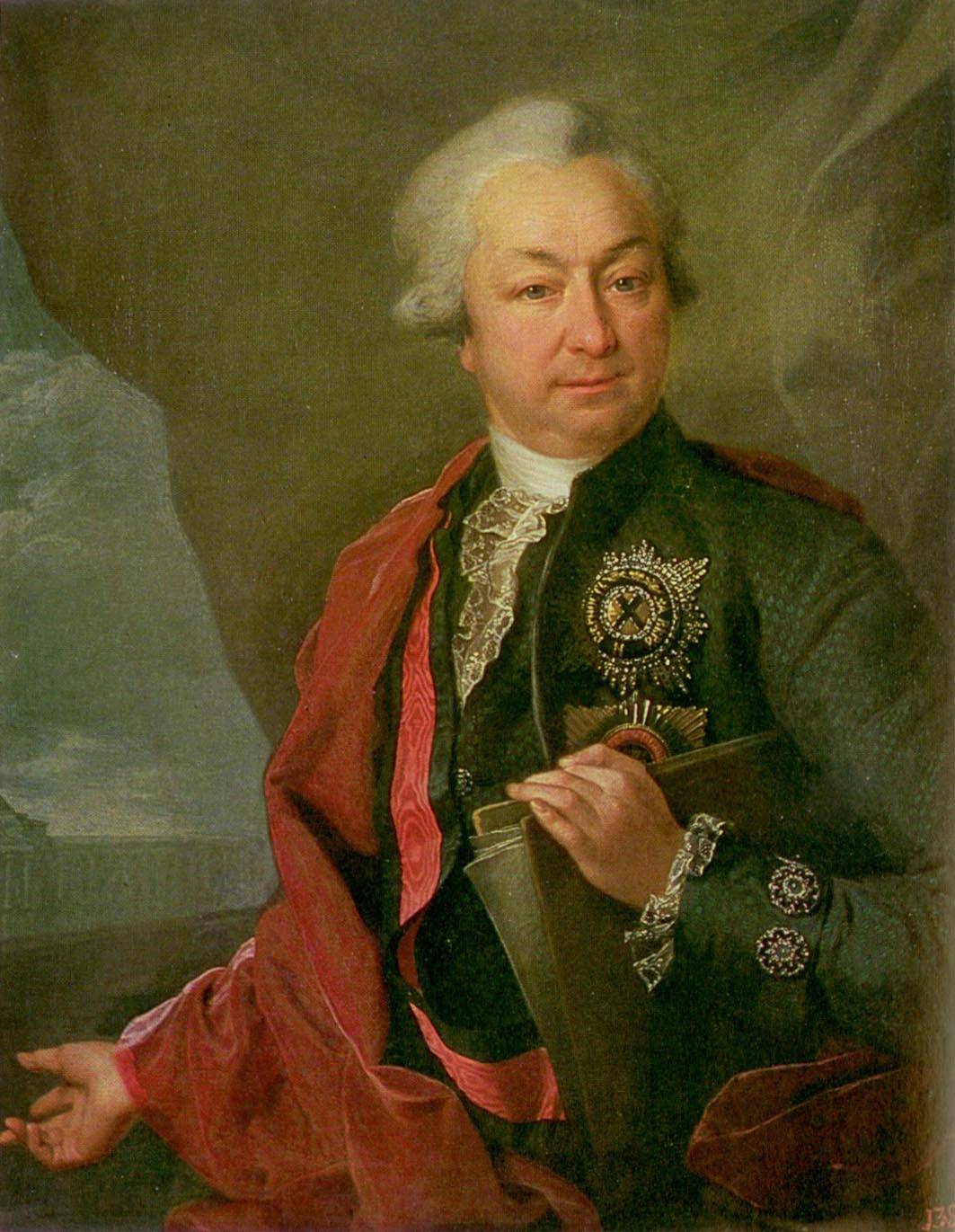 Portrait of Ivan Ivanovich Shuvalov - Dmitry Levitzky