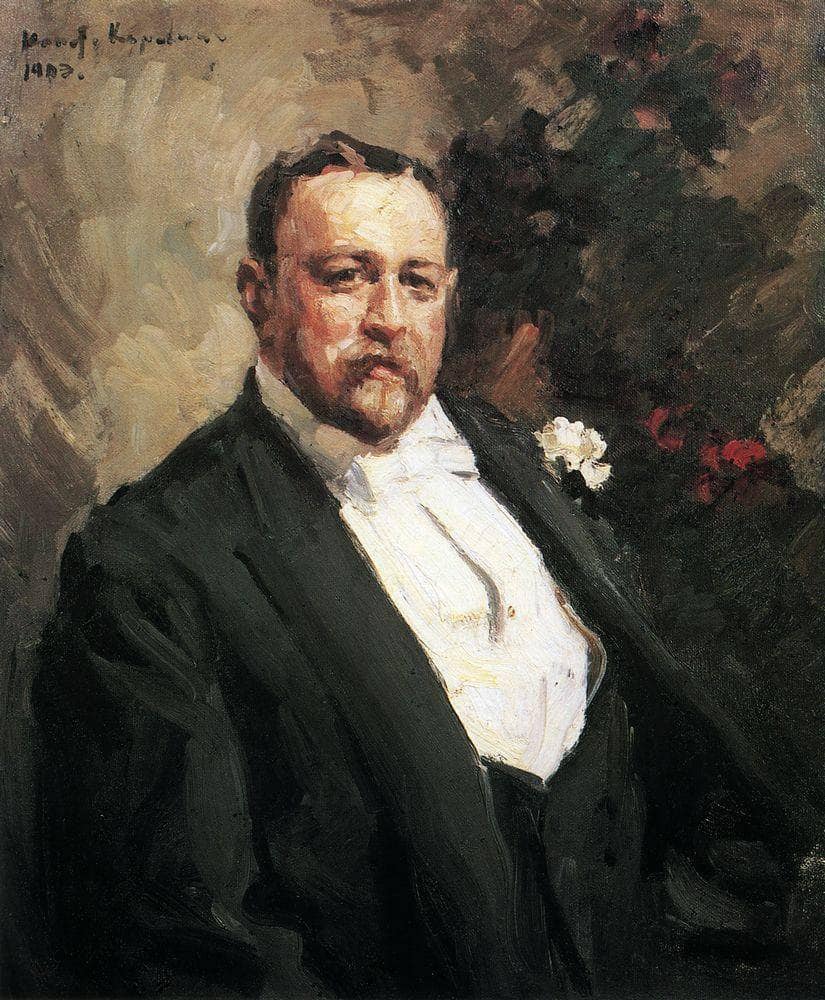 Portrait of Ivan Morosov by Konstantin Korovin — hand-painted portrait oil painting reproduction on canvas
