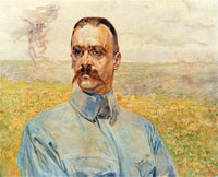Portrait of Józef PiÅsudski by Jacek Malczewski — hand-painted portrait oil painting reproduction on canvas