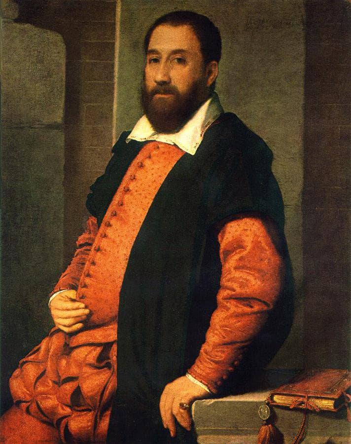 Portrait of Jacopo Foscarini by Giovanni Battista Moroni — hand-painted portrait oil painting reproduction on canvas