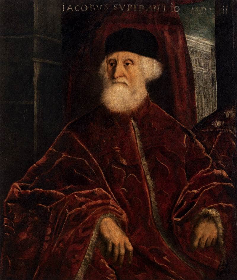 Portrait of Jacopo Soranso by Tintoretto — hand-painted portrait oil painting reproduction on canvas