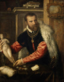 Portrait of Jacopo Strada by Titian — male oil painting wall art, Mannerism Late Renaissance