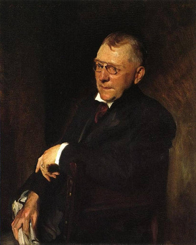 Portrait of James Whitcomb Riley in bedroom