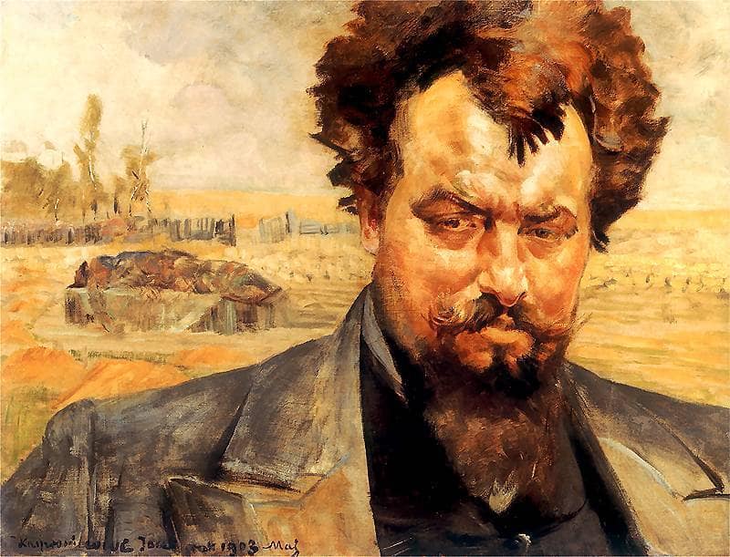 Portrait of Jan Kasprowicz by Jacek Malczewski — hand-painted portrait oil painting reproduction on canvas