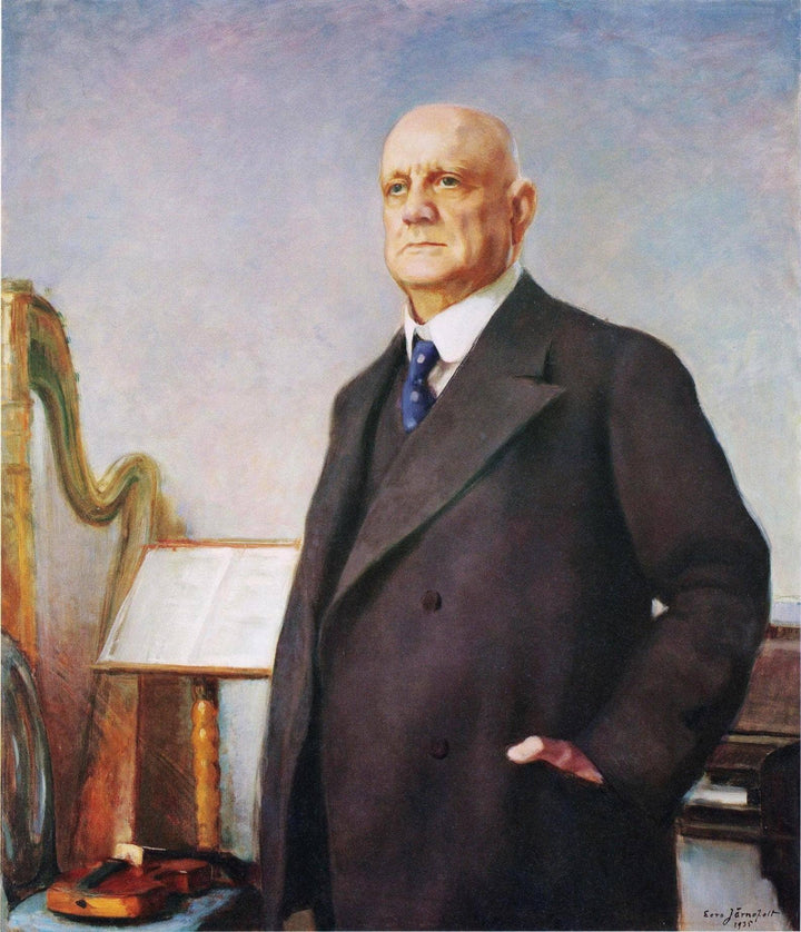 Portrait of Jean Sibelius by Eero Järnefelt — hand-painted portrait oil painting reproduction on canvas