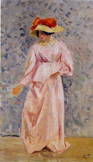 Portrait of Jeanne in a Pink Robe - Camille Pissarro