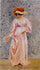 Portrait of Jeanne in a Pink Robe in home office