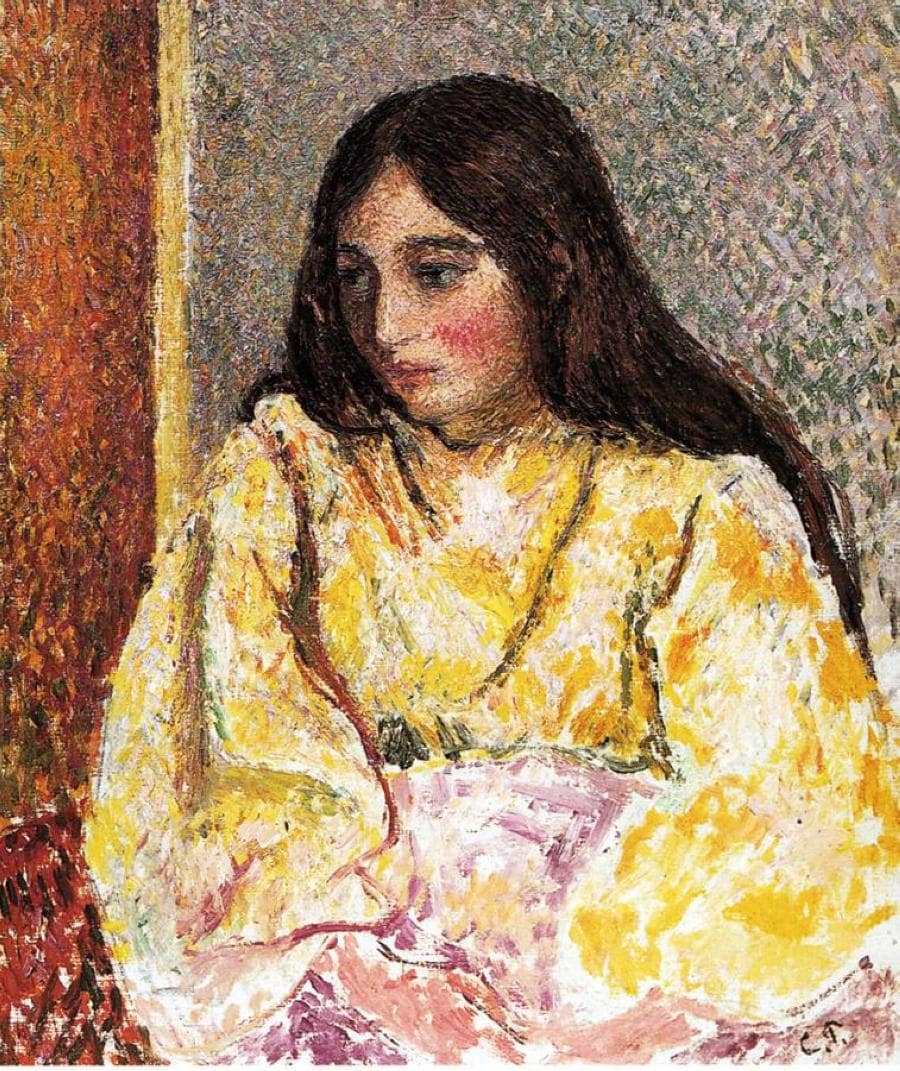 Portrait of Jeanne by Camille Pissarro — hand-painted portrait oil painting reproduction on canvas