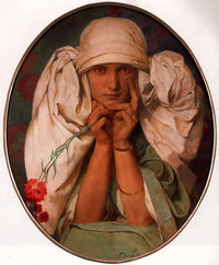 Portrait of Jiri by Alphonse Mucha — hand-painted portrait oil painting reproduction on canvas
