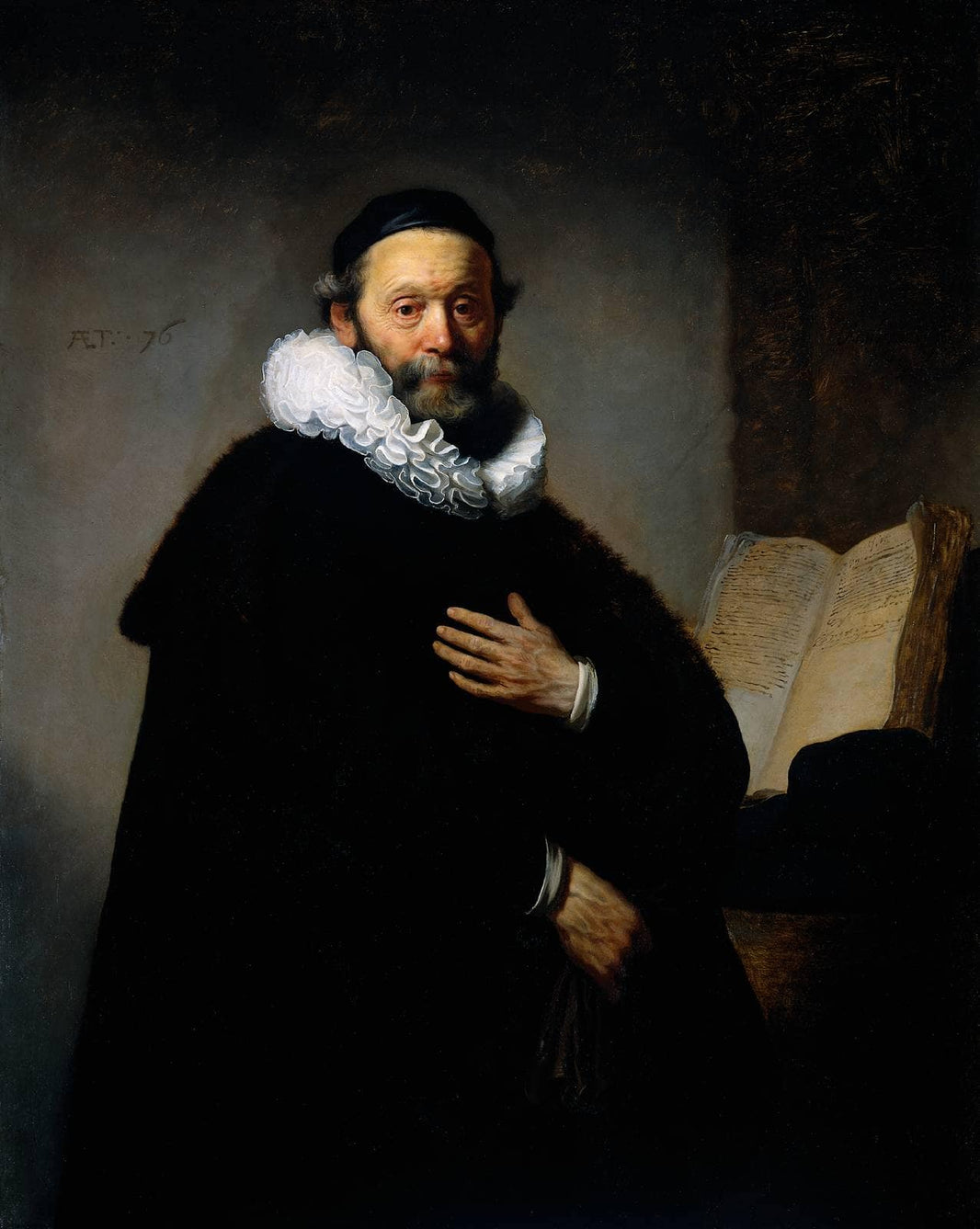 Portrait of Johannes Wtenbogaert by Rembrandt — hand-painted portrait oil painting reproduction on canvas