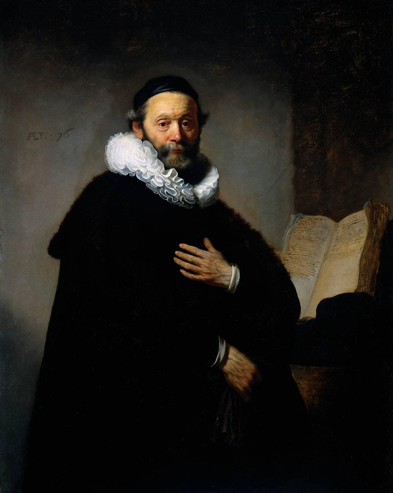 Portrait of Johannes Wtenbogaert on gallery wrap