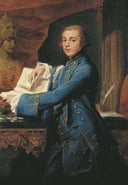 Portrait of John Crewe, 1st Baron Crewe, British Politician by Pompeo Batoni — male oil painting wall art, Rococo