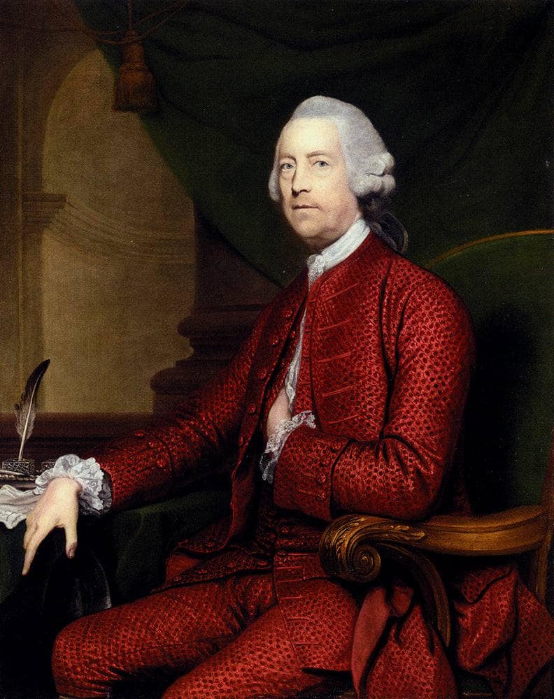 Portrait of John Simpson, of Bradley Hall, Northumberland by Joshua Reynolds — hand-painted portrait oil painting reproduction on canvas