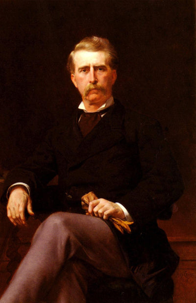 Portrait of John William Mackay in apartment