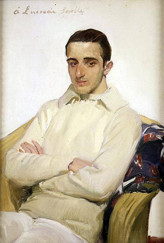 Portrait of José Luis López de Arana Benlliure by Joaquín Sorolla — hand-painted portrait oil painting reproduction on canvas