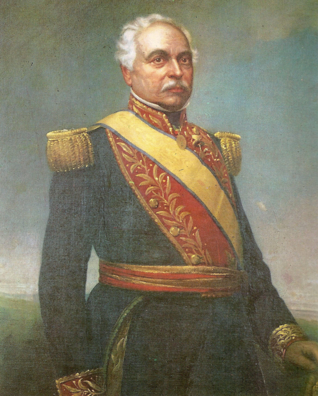 Portrait of José Antonio Páez by Martín Tovar y Tovar — hand-painted portrait oil painting reproduction on canvas
