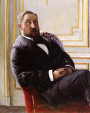 Portrait of Jules Richemont by Gustave Caillebotte — male oil painting wall art, Impressionism