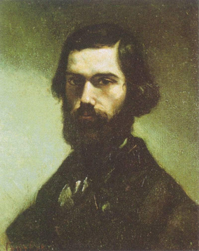 Portrait of Jules Valles in hallway