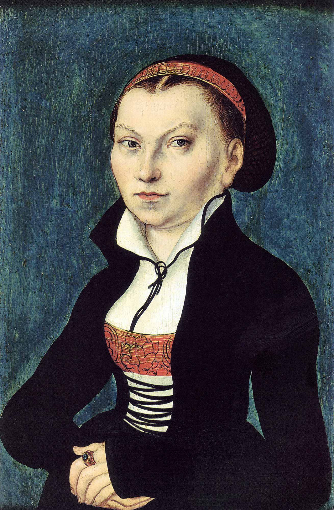 Portrait of Katharina von Bora by Lucas Cranach the Elder — hand-painted portrait oil painting reproduction on canvas