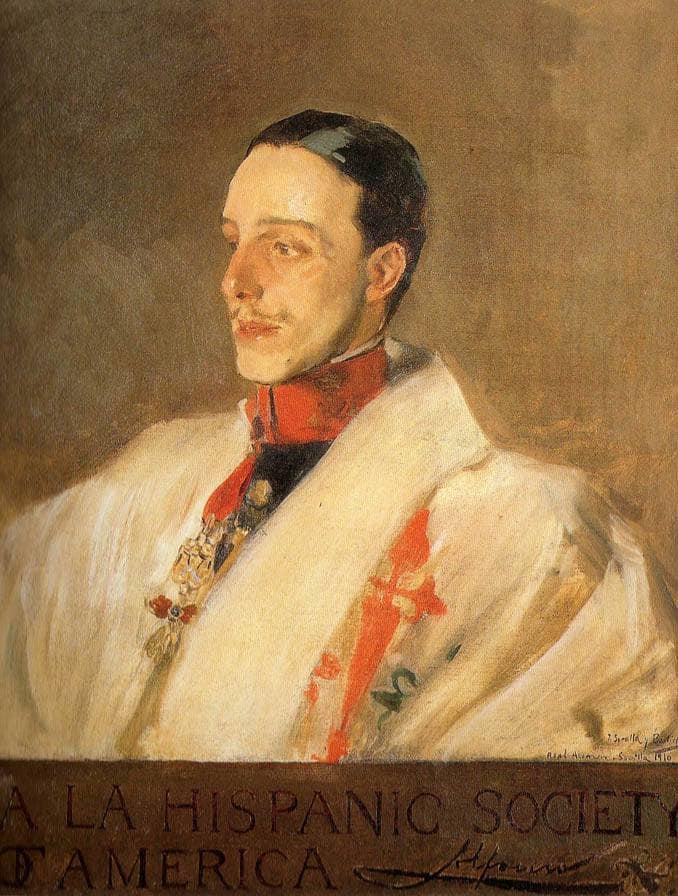 Portrait of King Alfonso by Joaquín Sorolla — hand-painted portrait oil painting reproduction on canvas