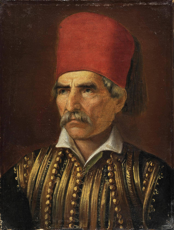 Portrait of Kolokotronis by Theodoros Vryzakis — hand-painted portrait oil painting reproduction on canvas