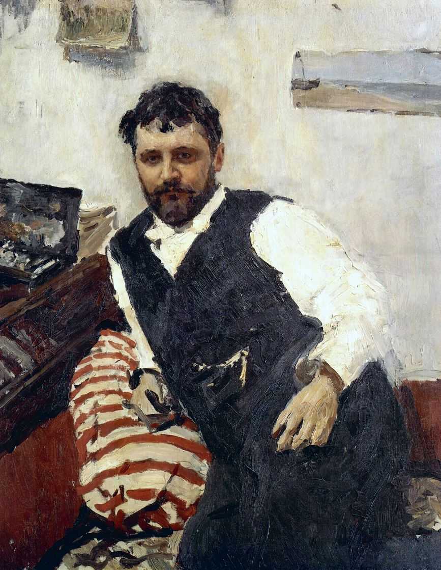 Portrait of Konstantin Korovin by Valentin Serov — hand-painted portrait oil painting reproduction on canvas