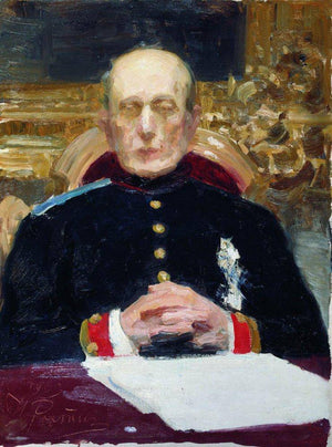 Portrait of Konstantin Petrovich Pobedonostsev - Ilya Repin