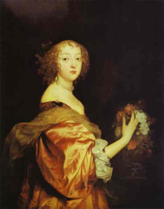 Portrait of Lady d Aubigny by Anthony van Dyck — hand-painted portrait oil painting reproduction on canvas