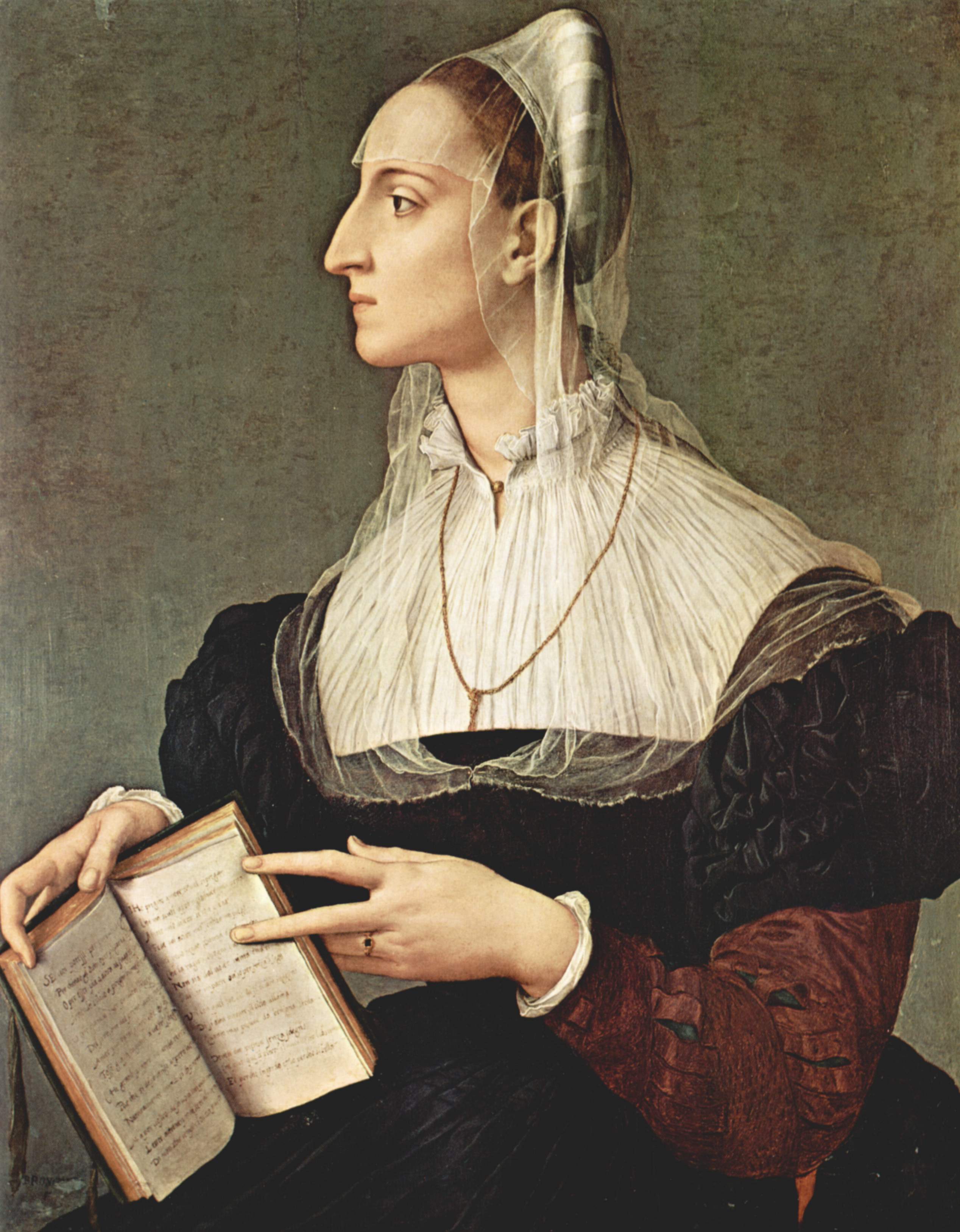 Portrait of Laura Battiferri - Agnolo Bronzino