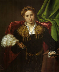 Portrait of Laura da Pola, wife of Febo da Brescia by Lorenzo Lotto — hand-painted portrait oil painting reproduction on canvas