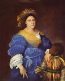 Portrait of Laura de Dianti by Titian — hand-painted portrait oil painting reproduction on canvas