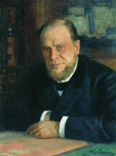 Portrait of lawyer Anatoly Fyodorovichm Koni in living room