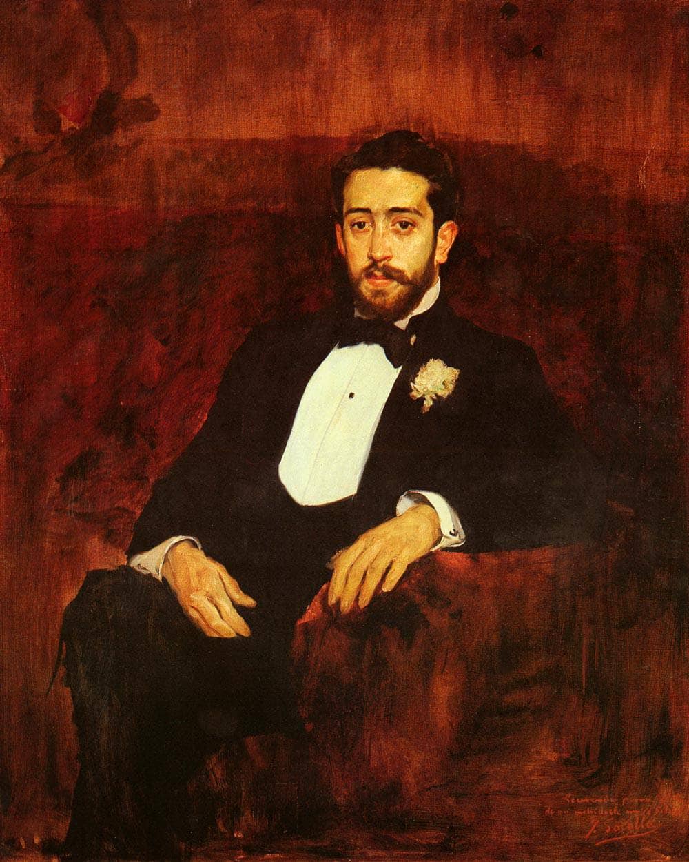 Portrait of lawyer Don Silverio de la Torre y Eguia by Joaquín Sorolla — hand-painted portrait oil painting reproduction on canvas