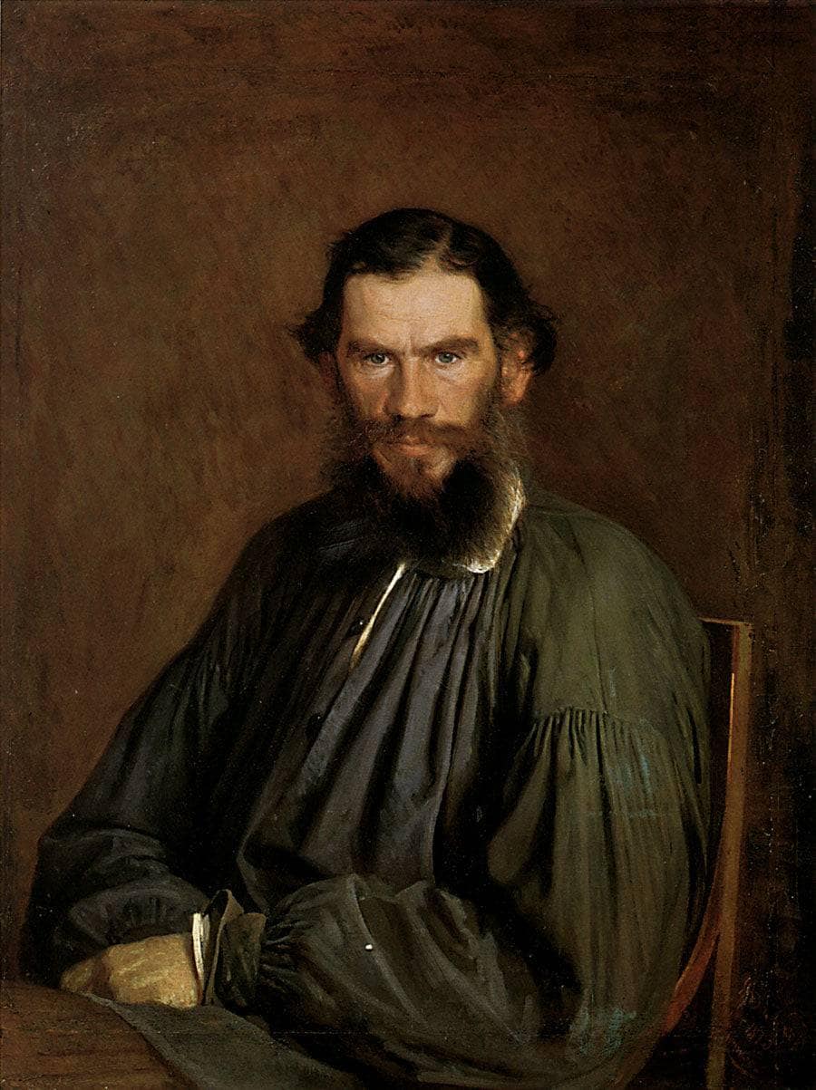 Portrait of Leo Tolstoy by Ivan Kramskoy — hand-painted portrait oil painting reproduction on canvas