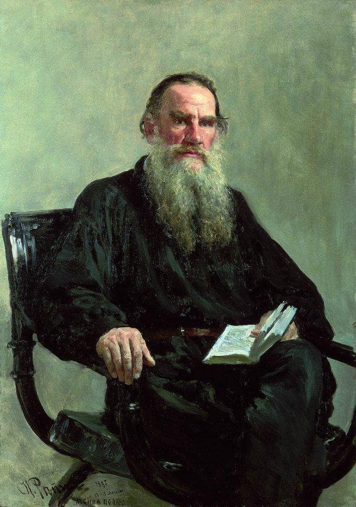 Portrait of Leo Tolstoy by Ilya Repin — hand-painted portrait oil painting reproduction on canvas