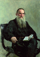 Portrait of Leo Tolstoy by Ilya Repin — male oil painting wall art, Realism