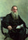 Portrait of Leo Tolstoy in hallway