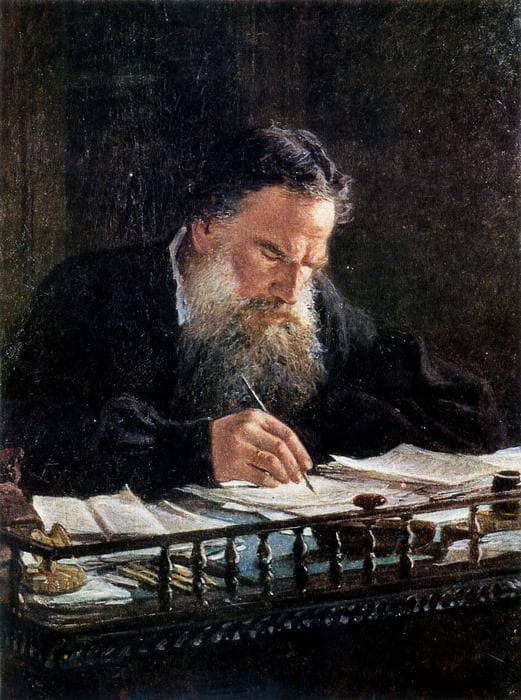 Portrait of Leo Tolstoy by Nikolai Ge — hand-painted portrait oil painting reproduction on canvas