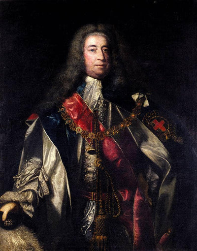Portrait of Lionel Sackville, 1st Duke of Dorset in modern living room