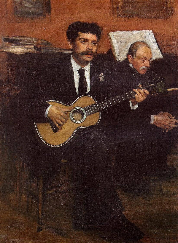 Portrait of Lorenzo Pagans, Spanish tenor, and Auguste Degas, the artist's father