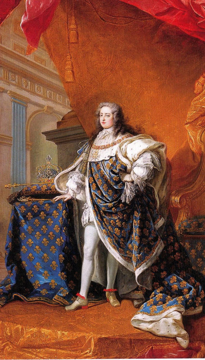 Portrait of Louis XV of France in living room