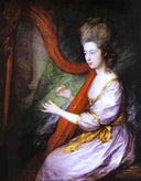 Portrait of Louisa, Lady Clarges by Thomas Gainsborough — male oil painting wall art, Rococo