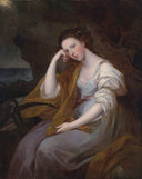 Portrait of Louisa Leveson Gower as Spes (Goddess of Hope) by Angelica Kauffman — female oil painting wall art, Rococo