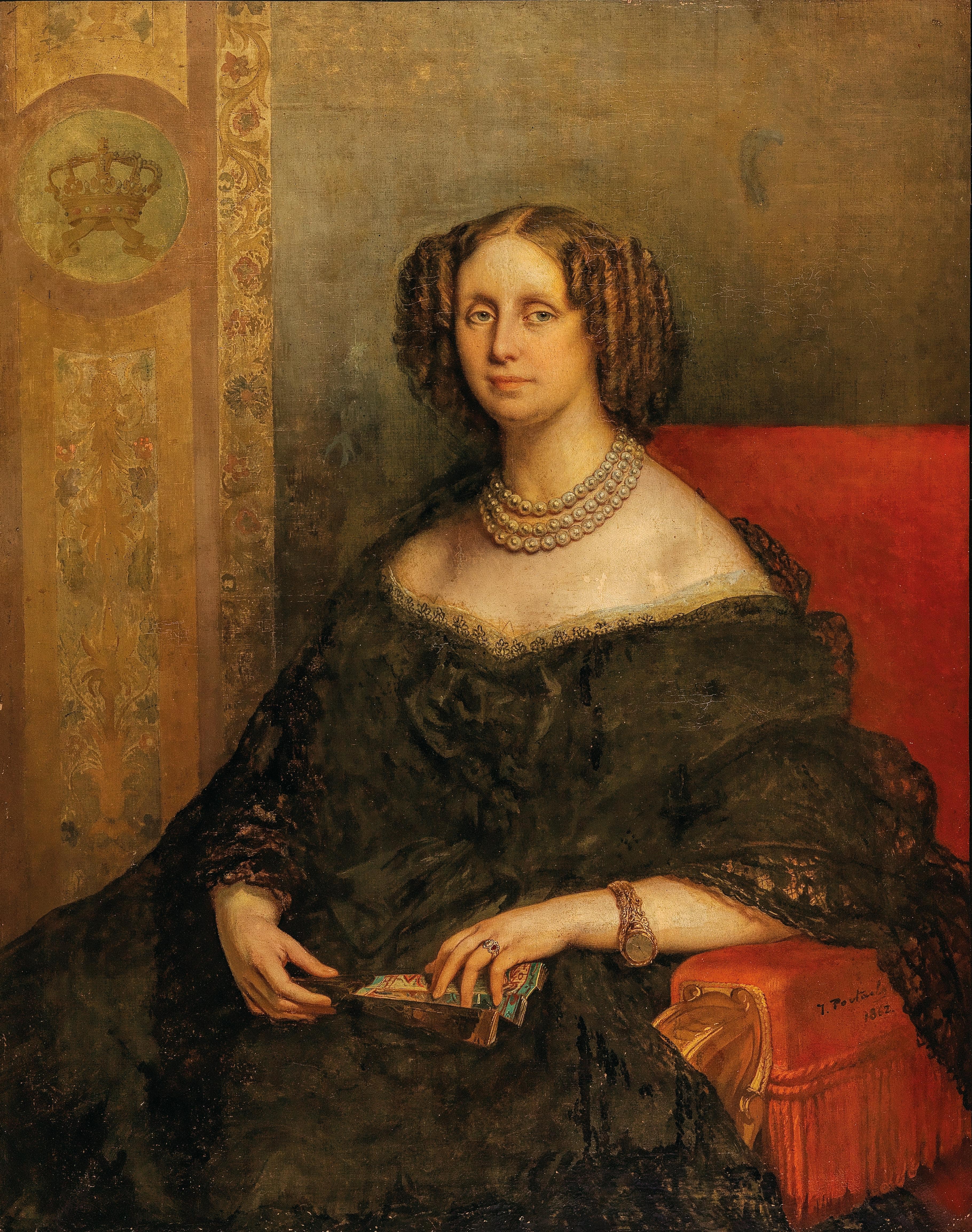 Portrait of Louise d'Orléans, Queen of Belgium - Jean-François Portaels