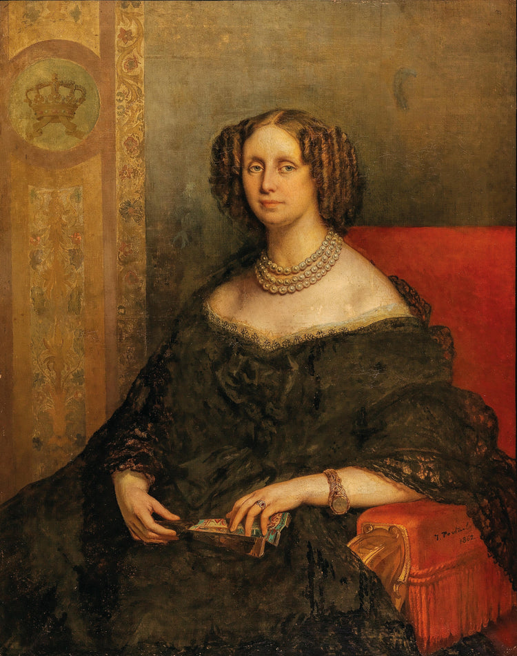 Portrait of Louise d'Orléans, Queen of Belgium - Jean-François Portaels