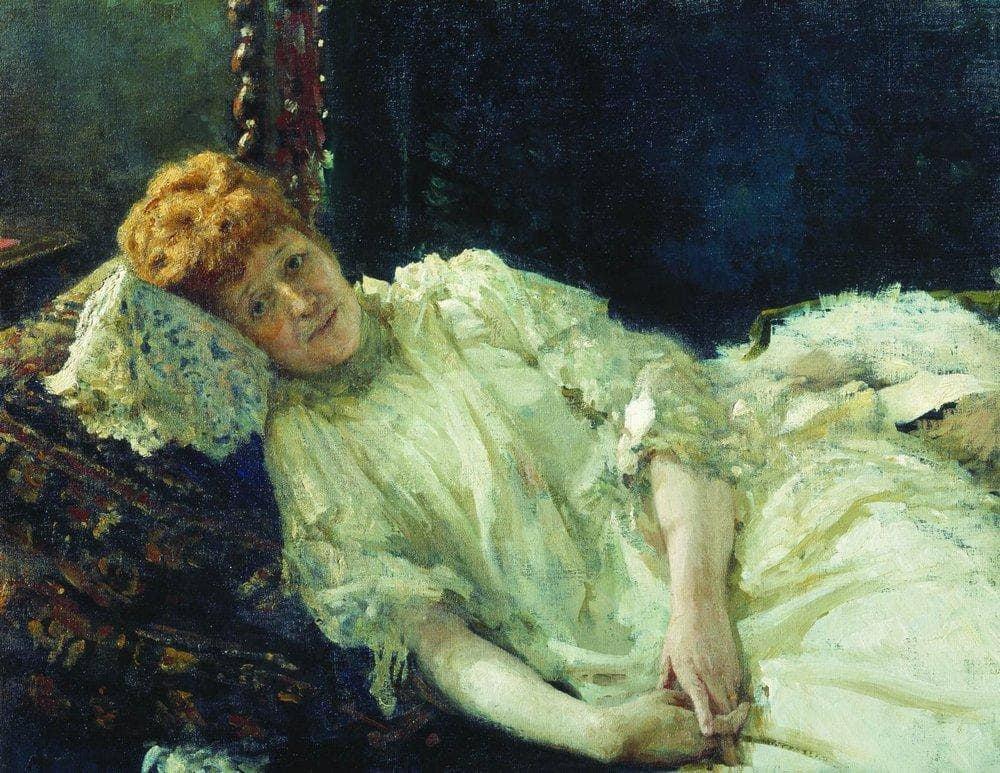 Portrait of Luiza Mersi D'arzhanto by Ilya Repin — hand-painted portrait oil painting reproduction on canvas